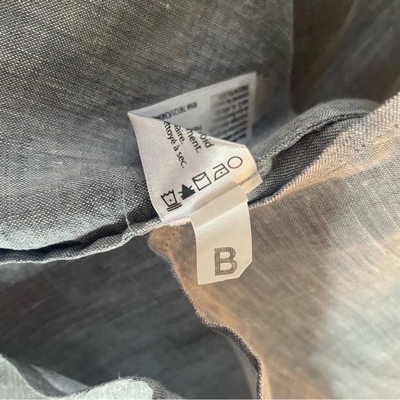 Eileen Fisher 100% linen gray button down shirt organic 20647 - Picture 6 of 9